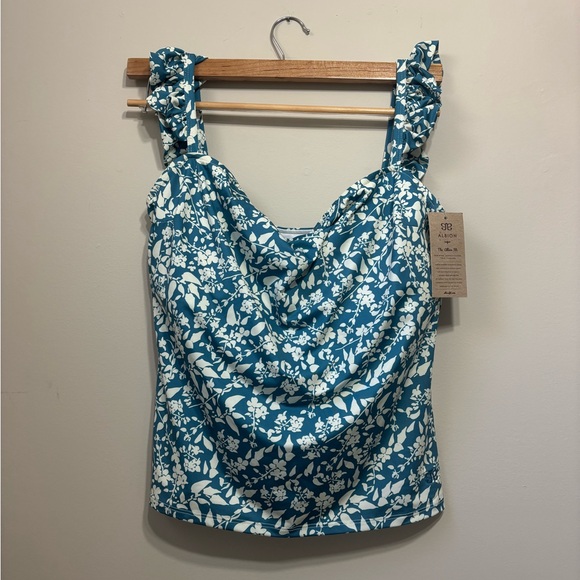 Albion Other - NWT Albion Teal Floral Tankini Swim Top